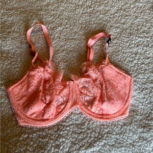 Victoria's Secret Coral Lace Underwire Bra